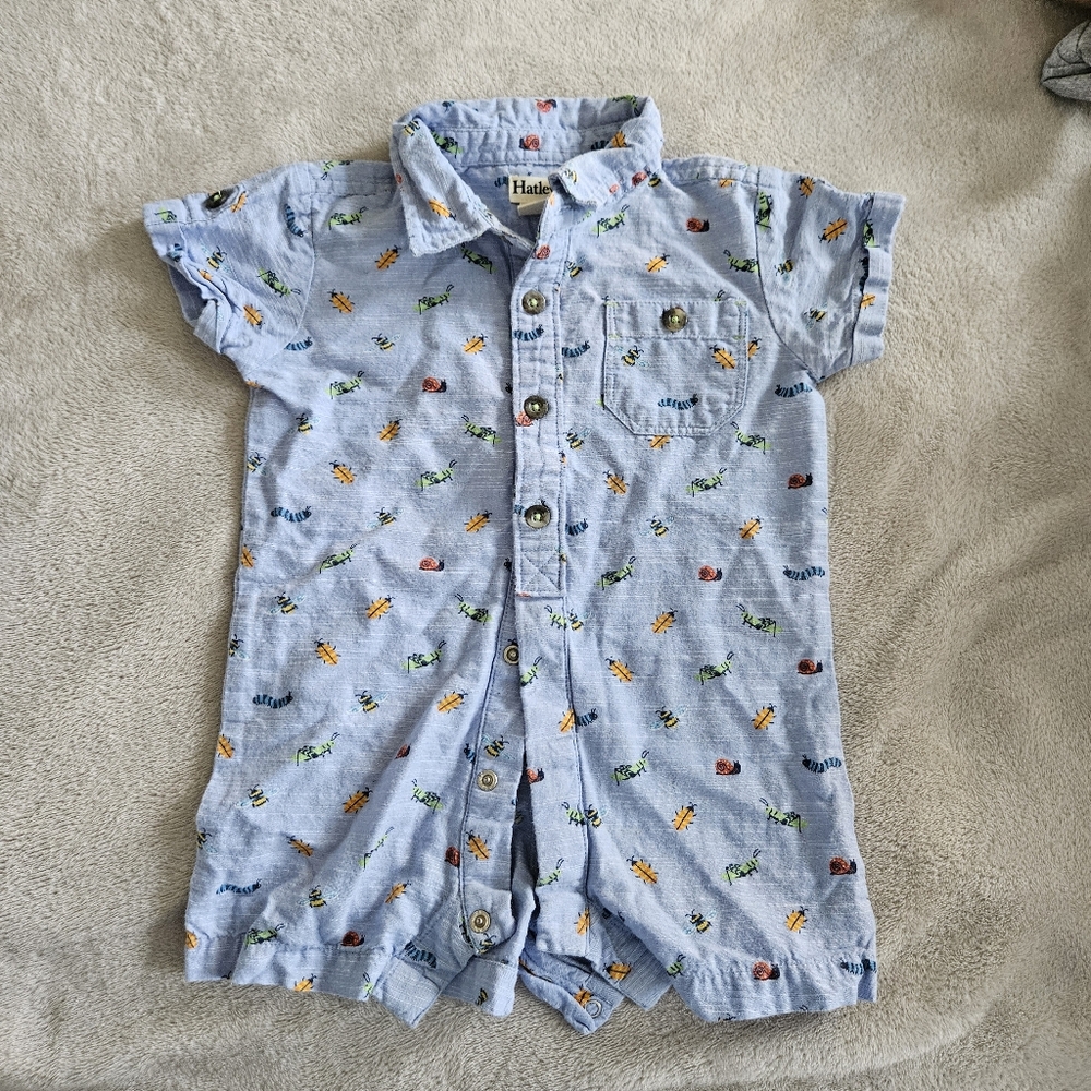 Hatley Baby Blue Bug Baby Romper